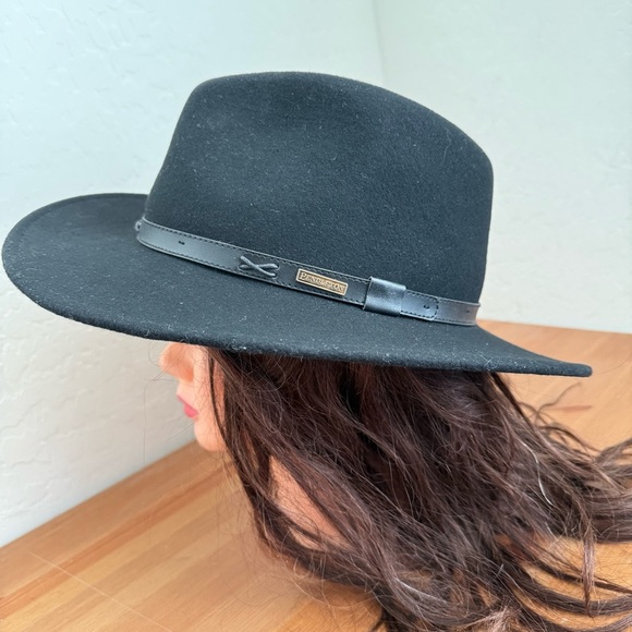 NEW Pendleton Black Wool Fedora Made in USA  Size L - Picture 1 of 11